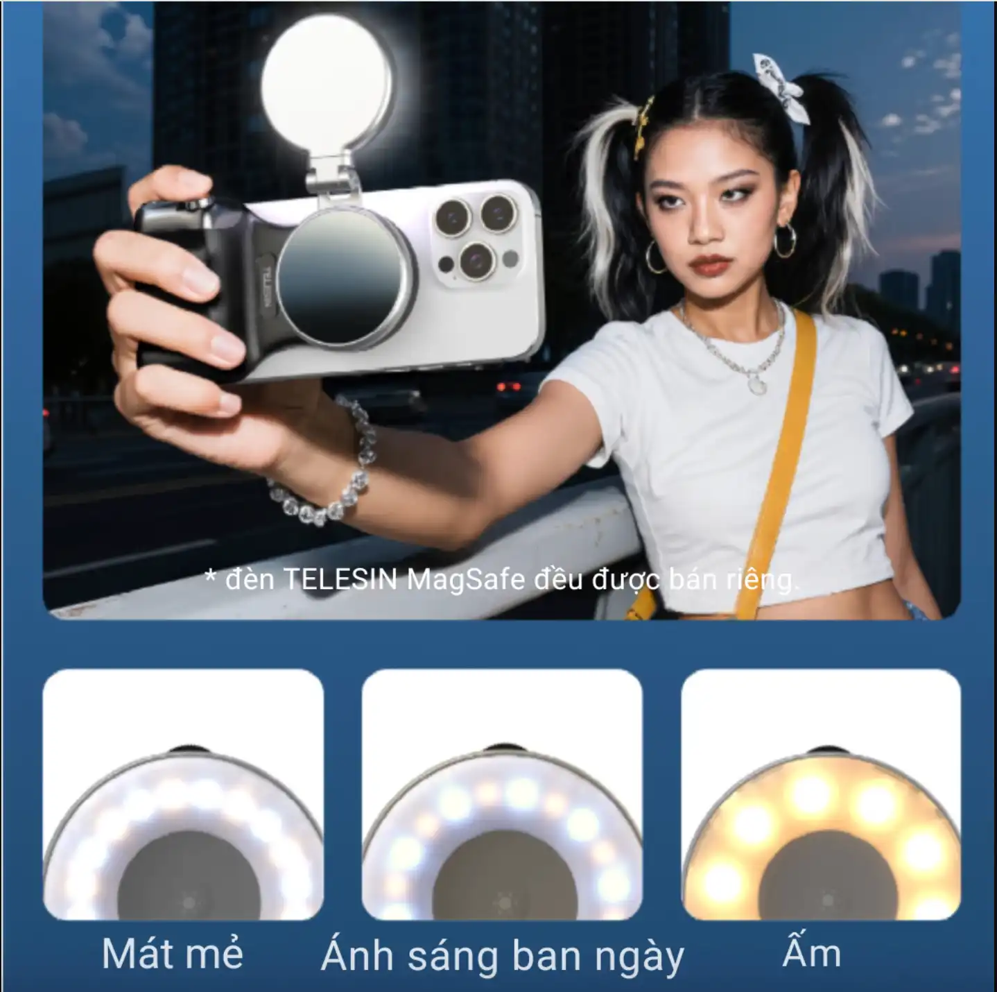 The 2.0 Bluetooth handle supports iPhones for easy and stable video recording and photo taking.